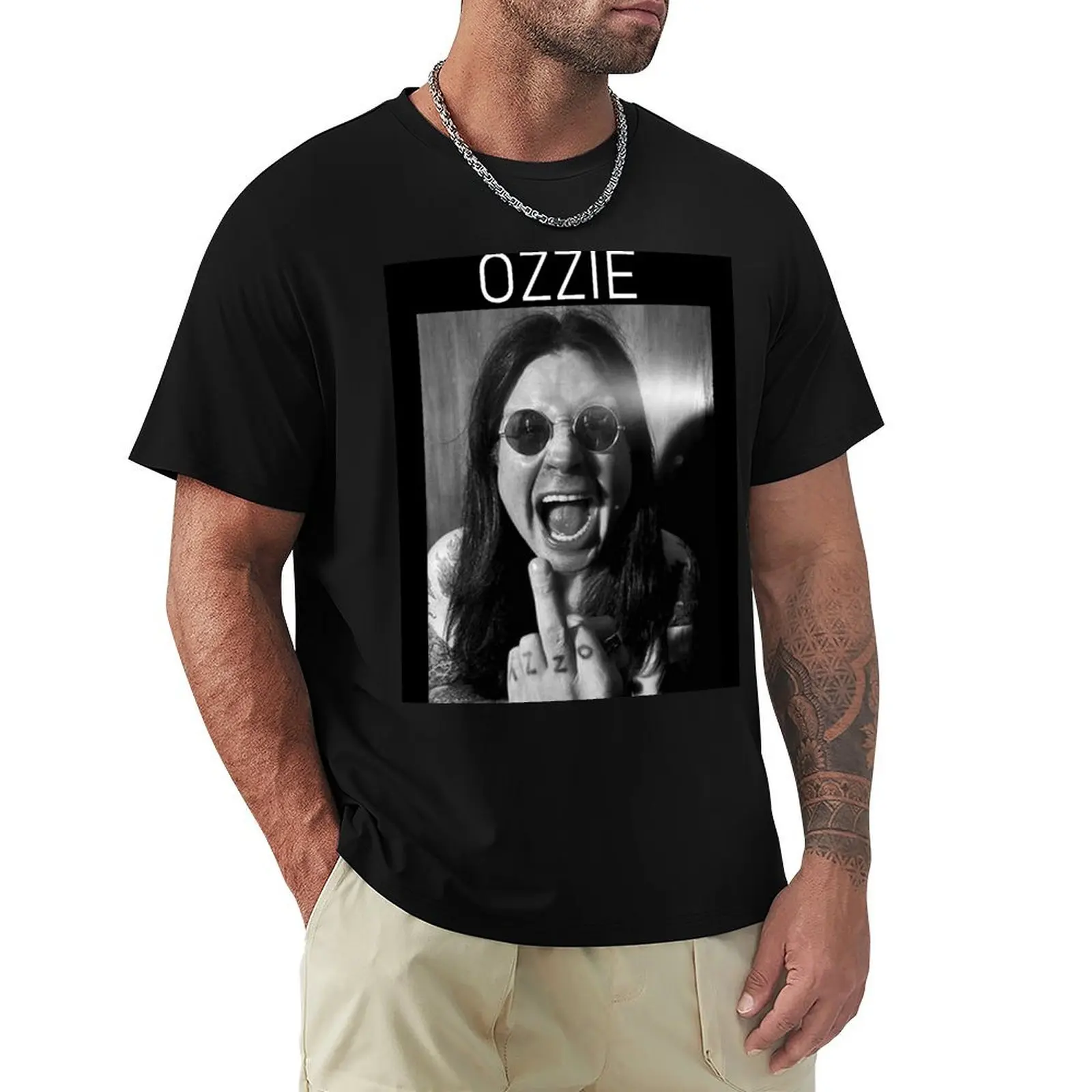 OZZIE OSBORN T-Shirt blacks quick drying vintage graphic tee blanks mens clothing