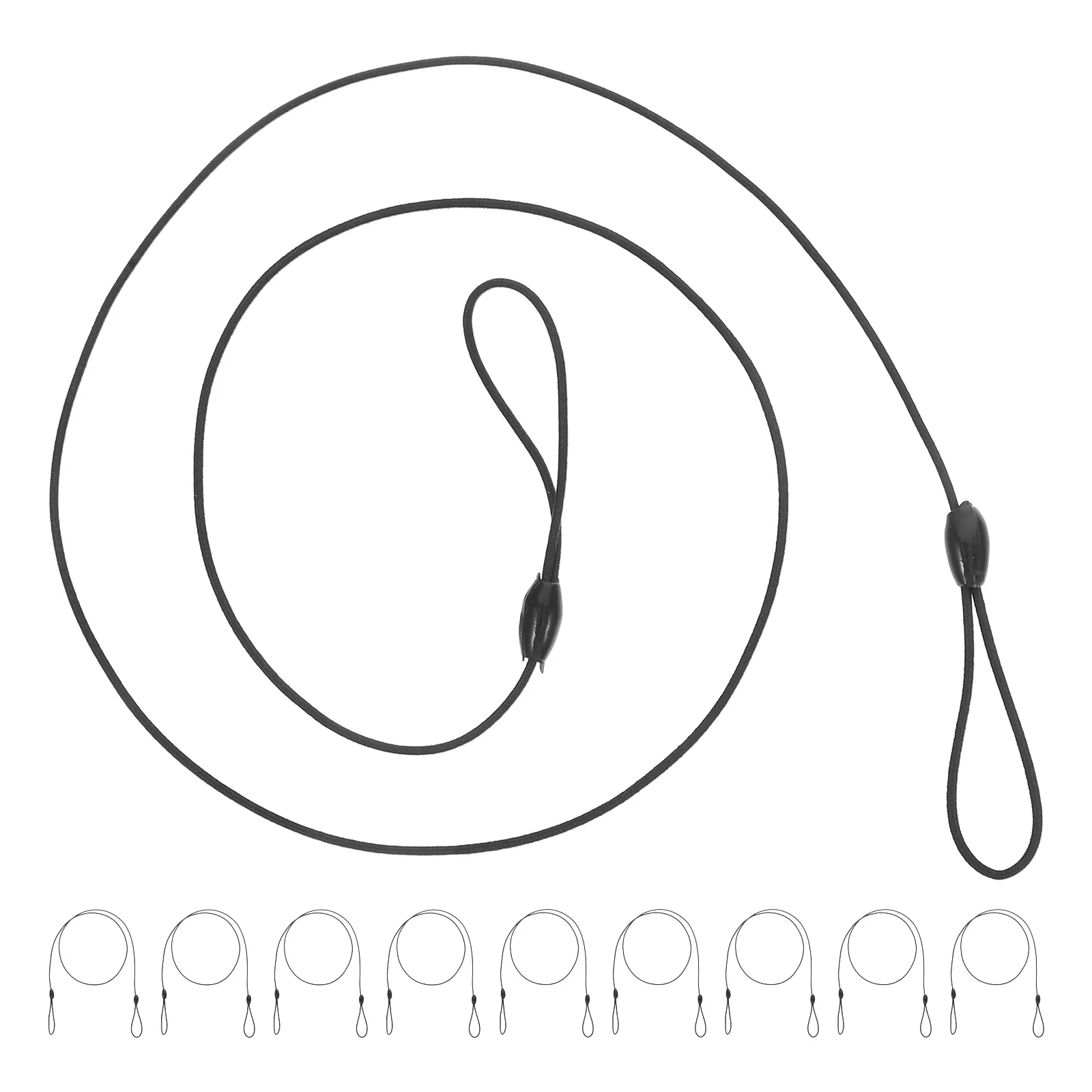 10 pçs cordão elástico titular do crachá id stylus caneta máscara tether retrátil primavera clipe anti perdido pescoço cinta cabo para touchscreen