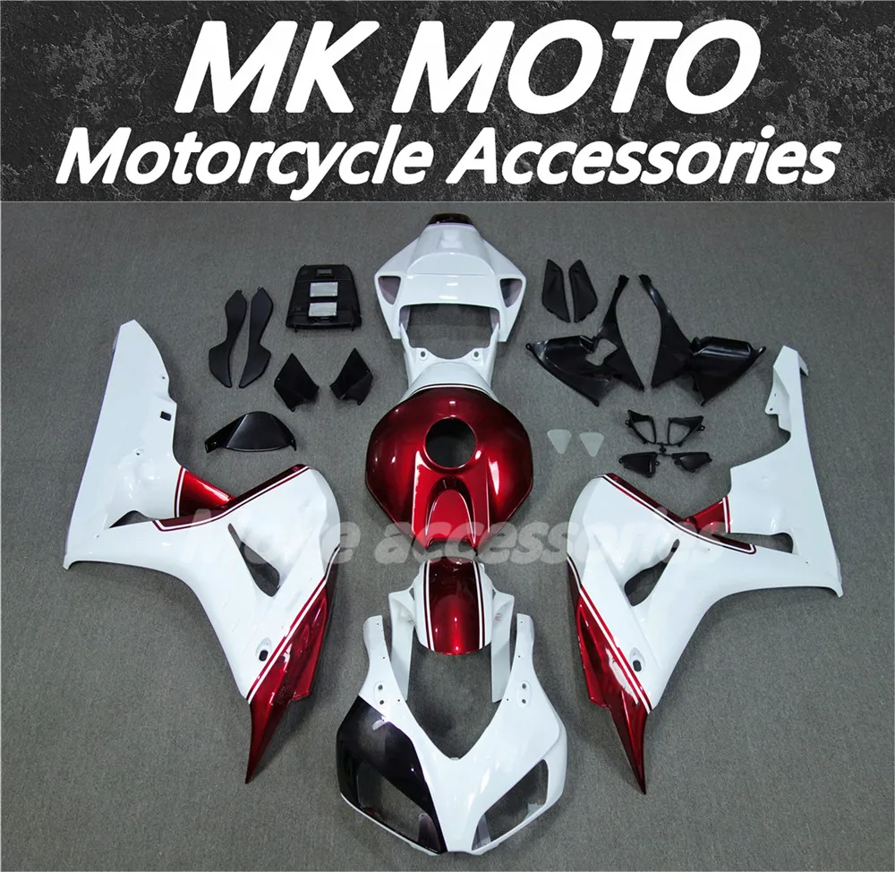

Комплект обтекателей для мотоцикла, подходит для кузова Cbr1000rr 2006-2007 06-07, высококачественный ABS инжектор, новый яркий черный, красный