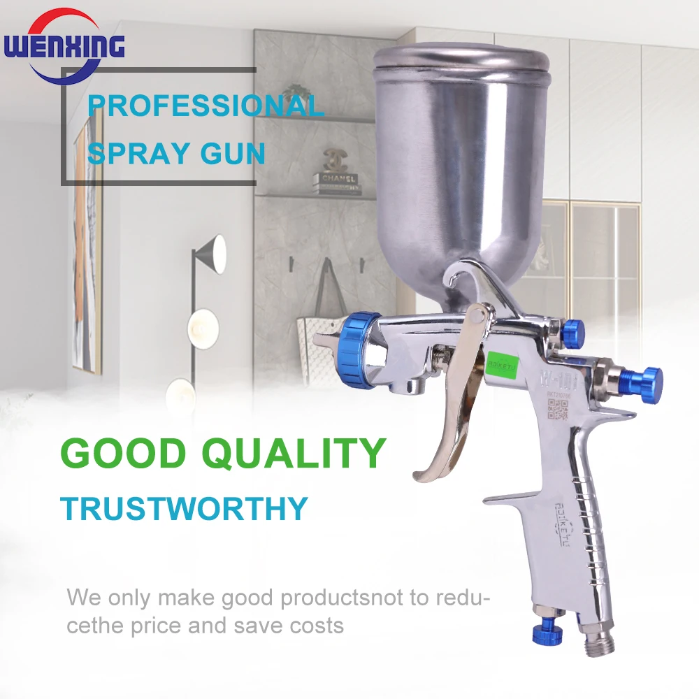 Paint Gun W101 Air Spray Gun Hand Manual Airbrush,1.0/1.3/1.5/1.8mm Japan quality, W-101 Paint Sprayer 400CC Plastic Tank