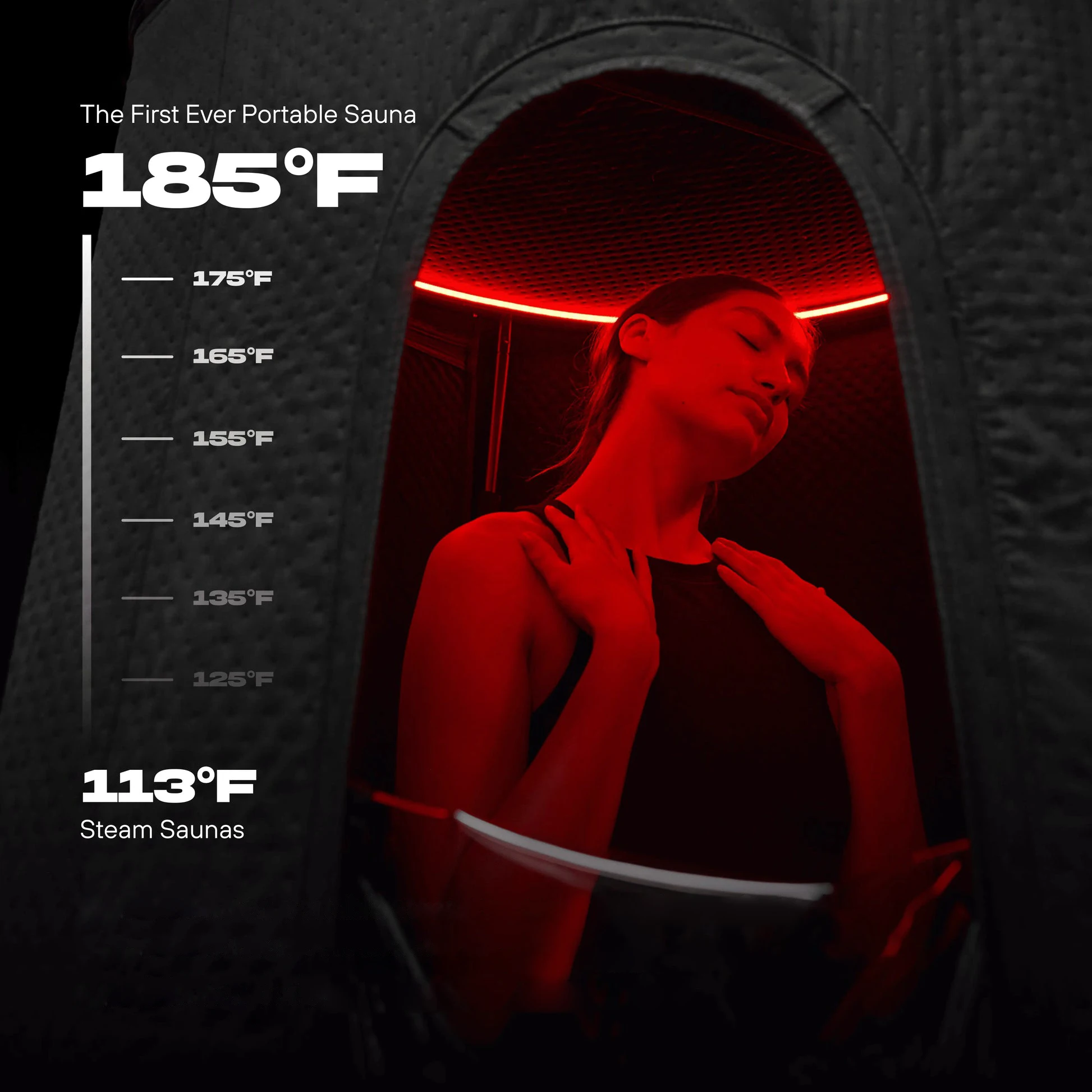 Electric Hot Air Dry Sauna Pod 100% Organic Cotton Fabric UV‑Resistant Fast Heating Up To 185°F Home Body Spa Tent