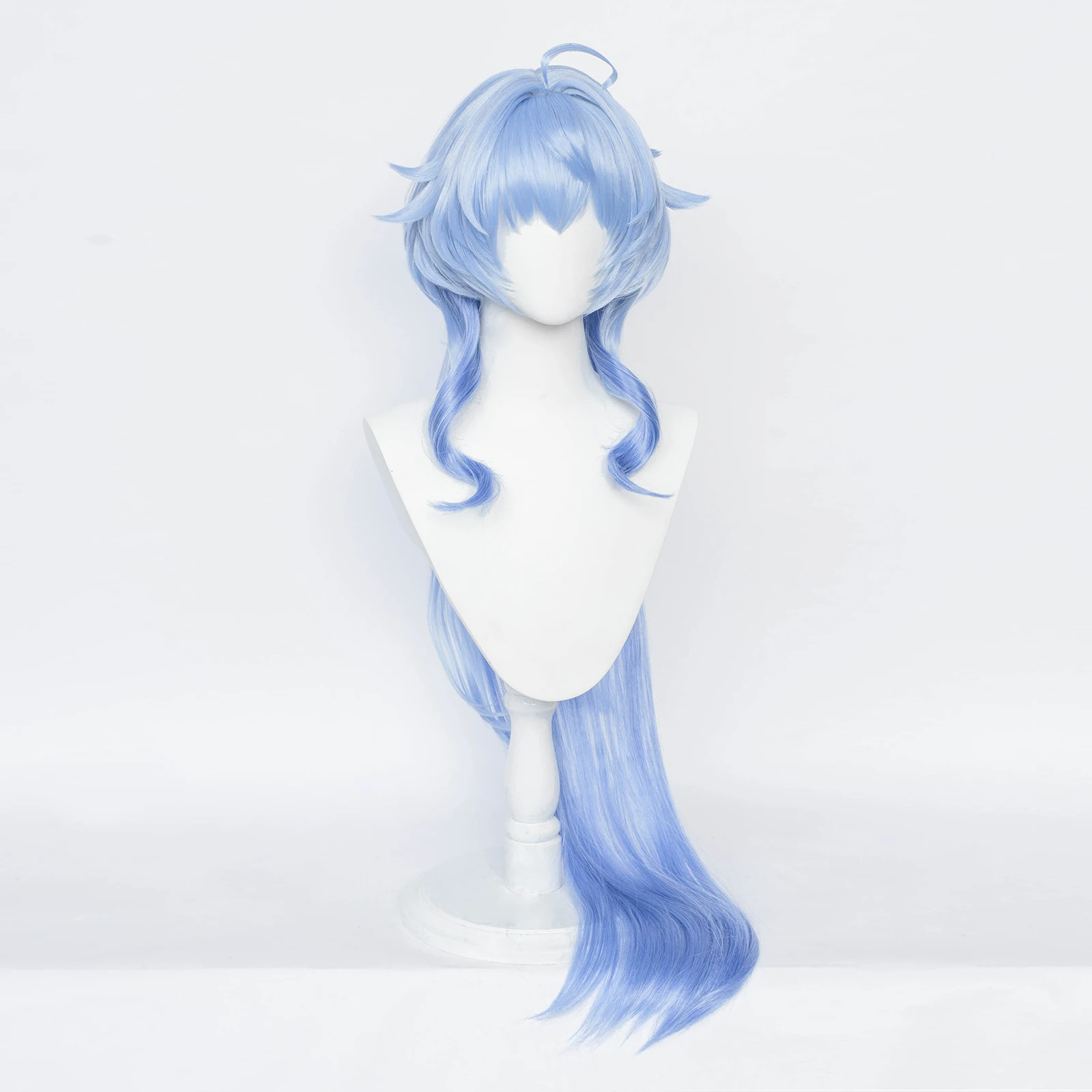 RANYU Genshin Impact Ganyu Cosplay Wig Long Synthetic Blue Anime Game Hair Heat Resistant Wig for Party