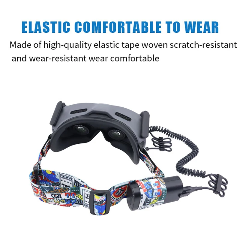 Untuk DJI Kacamata 2 / V2 Kaca Elastis Ikat Kepala Tali Disesuaikan untuk DJI Avata / FPV Drone VR Aksesoris