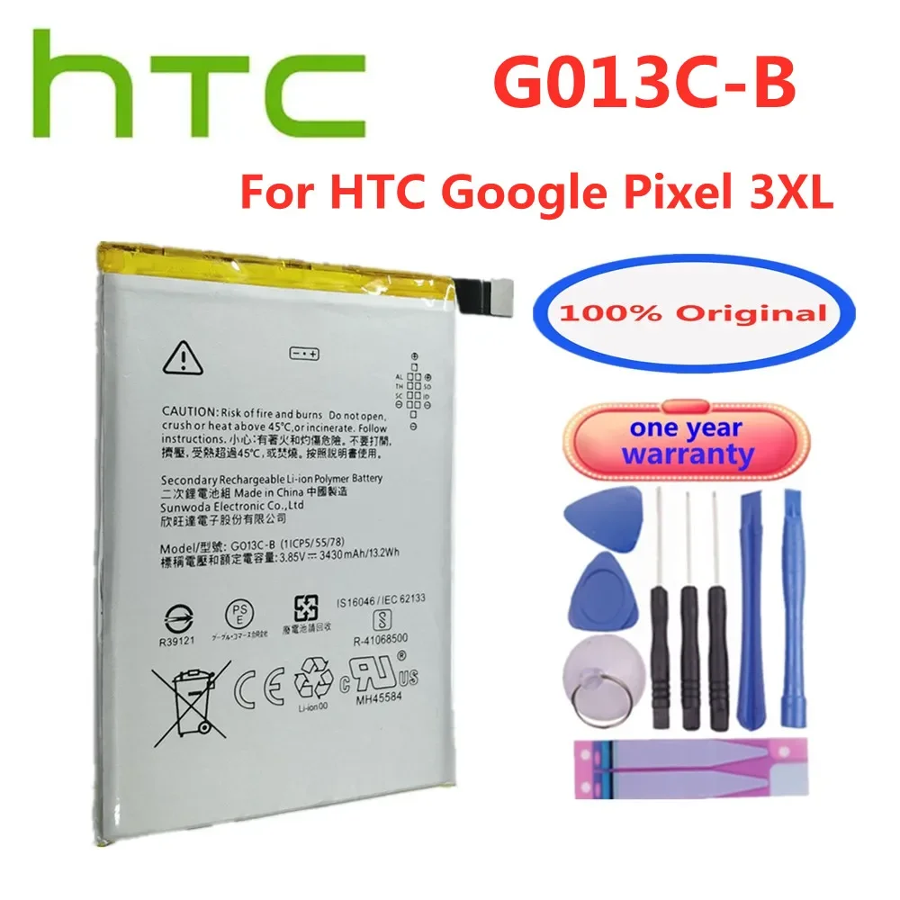 

3430mAh G013C-B Original Battery For HTC GOOGLE PIXEL 3XL Pixel3 Pixel 3 XL Mobile Phone Battery Bateria + Tools + Stickers