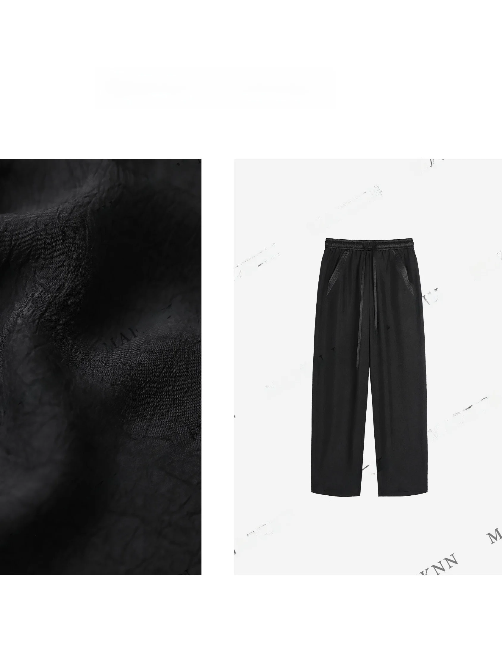 

JiJi Private Label Casual Straight Leg Pants 100% Viscose Fiber plus Size Spring Summer Slimming Simple Leisure Trousers