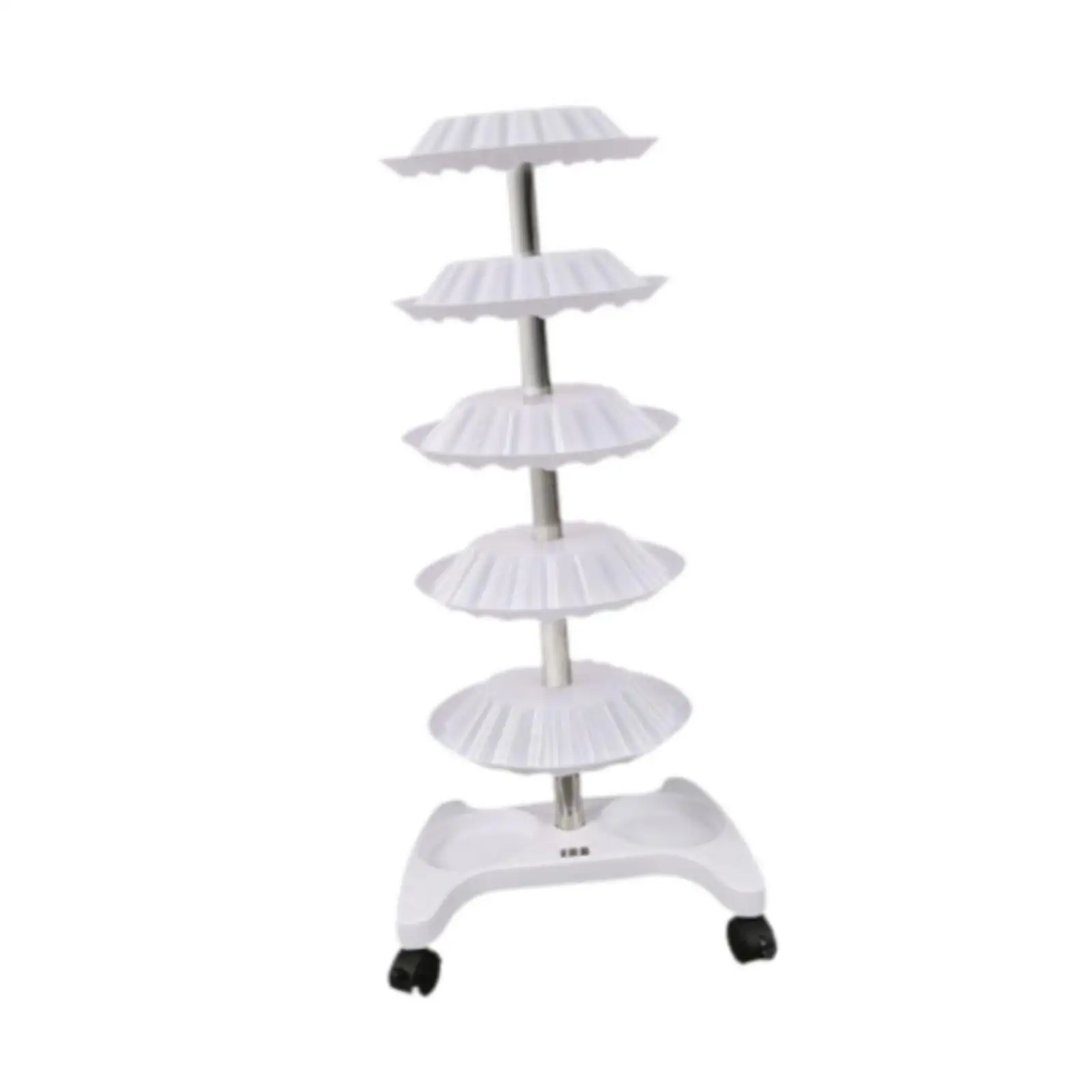 Salon Trolley with Wheels Esthetician Cart Makeup Mobile Cart White