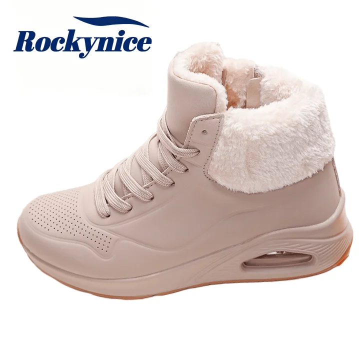 Thick Bottom Anti Slip Snow Boots for Women High Top Chunky Velvet Sneakers Outdoor Warm Cotton Platform Ankle Boots Botas Mujer