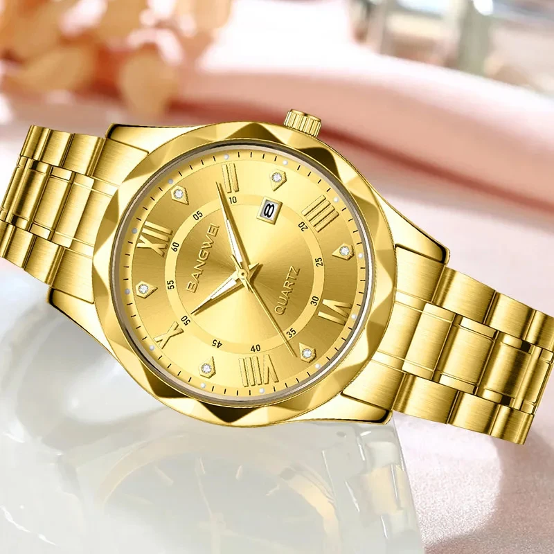 Lige elegante clássico quartzo relógios femininos moda criativa diamante design topo de luxo à prova dwaterproof água calendário luminoso mulher relógio