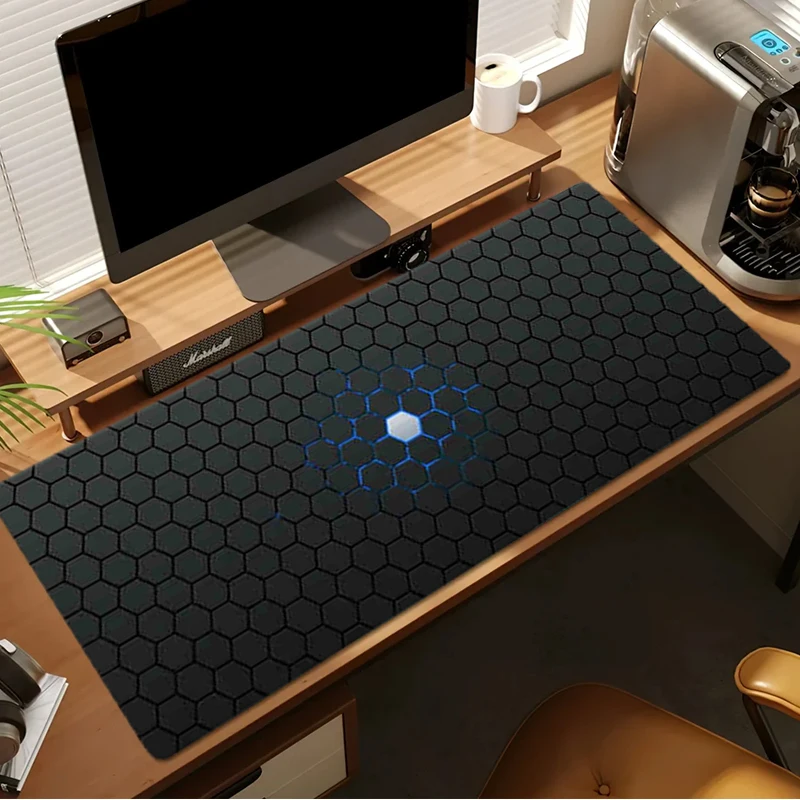 مسدس كبير الألعاب ماوس الوسادة مستطيلة XXL 900x400 عدم الانزلاق قابل للغسل المطاط HD لوحة المفاتيح مكتب عمل حصيرة ملحقات الكمبيوتر #2