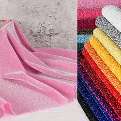 Bright Silk Fabric Glitter Yarn Background Cloth Decorative Dress Clothing Cloth Apparel Sewing Diy Material Home Decor Fabric