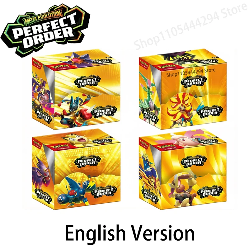

288Pcs Pokemon MEGA EVOLUTION Perfect Order Scarlet Violet Prismatic Evolutions English Booster Battle Transaction Card