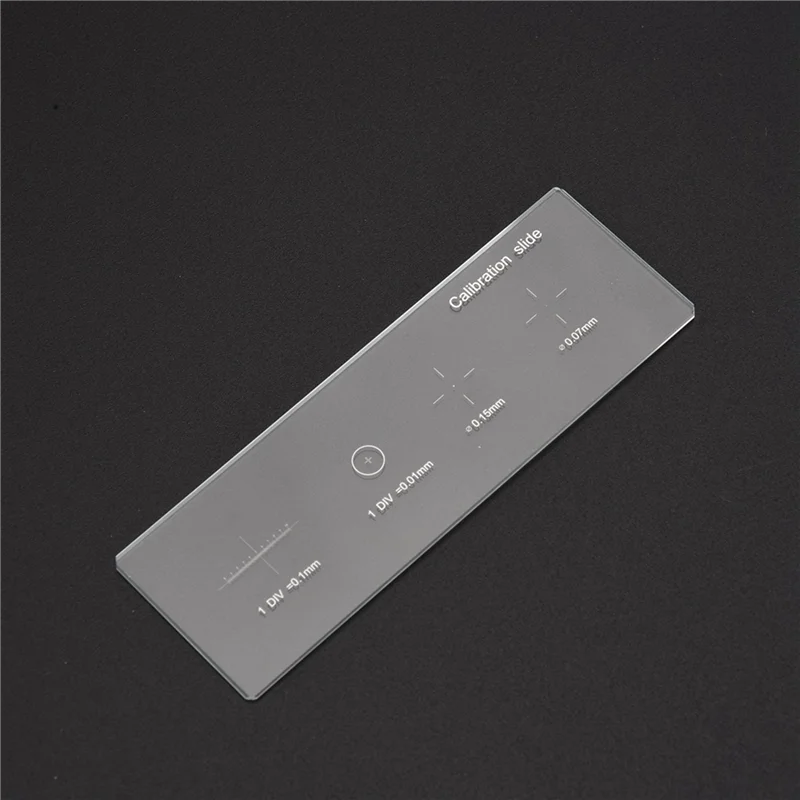 F-T 0.01Mm Microscope Slides Reticle Calibration Slide Ruler Cross Multifunctional Microscope Calibration Ruler Stage Micrometer