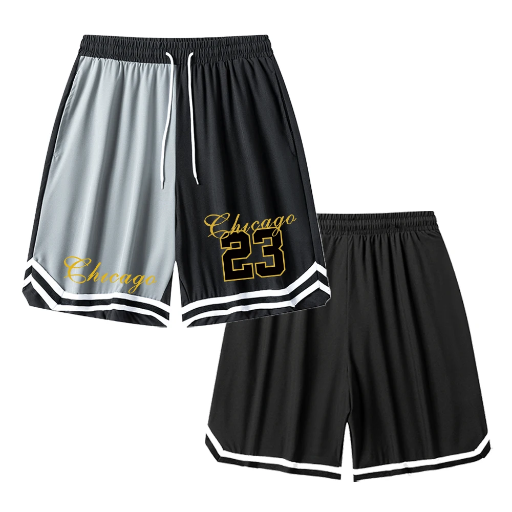 

Мужские спортивные шорты с креативным принтом, идеально подходящие для летних фитнес-тренировок и повседневной одежды с полосатым дизайном