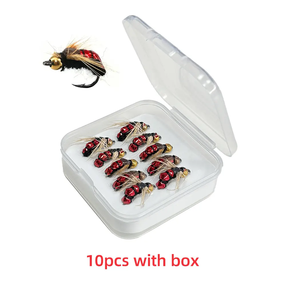 Fly Fishing Flies Kit 5 8 10 32Pcs Artificial Trout Lures Scud Worm Bug Baits Uses for Freshwater Stream River Angling