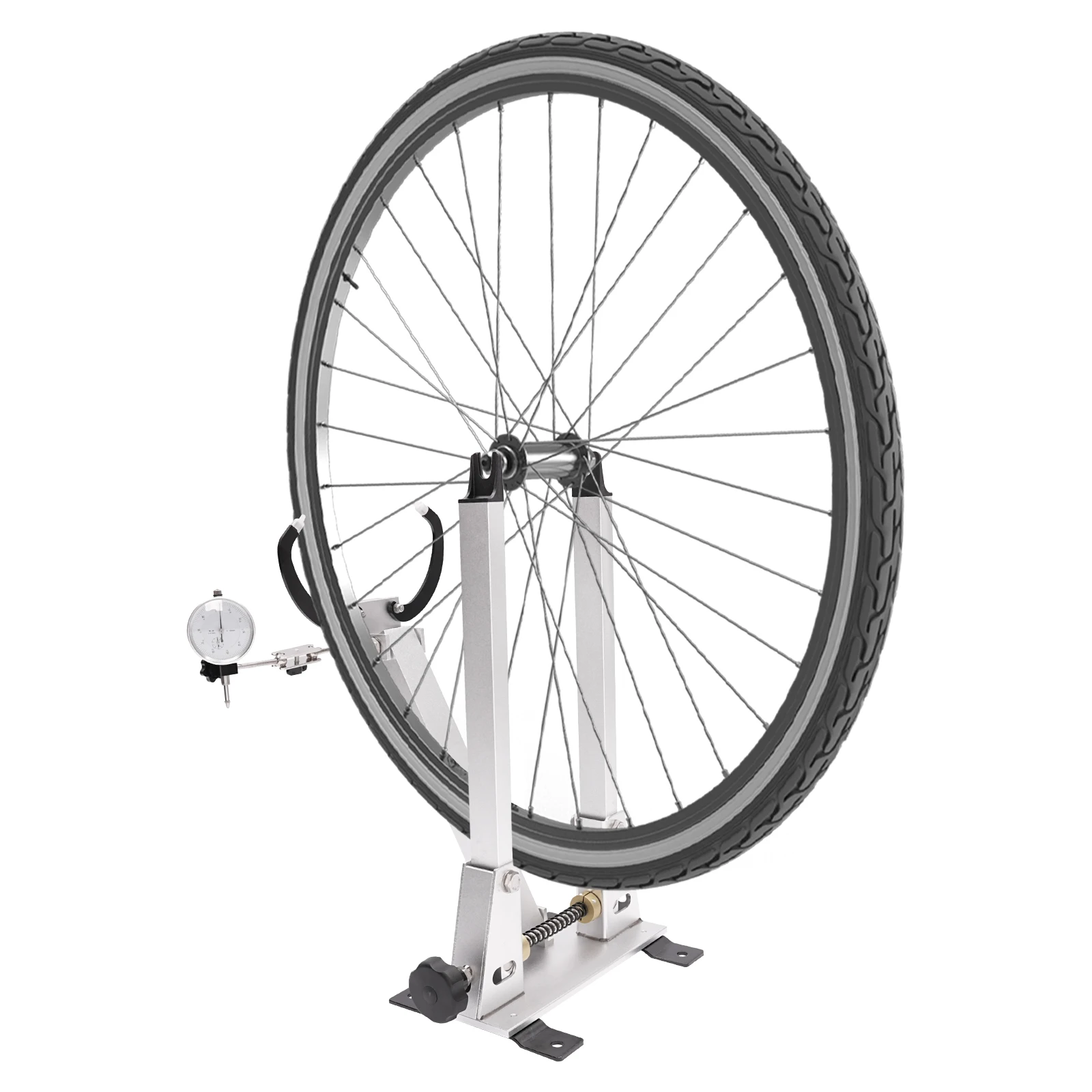 

Bicycle Wheel Truing Stand Professional Truing Stand for Bicycle Wheel Maintenance, Silver Aluminum Alloy & ABS, 11.5*7.2*18.7in