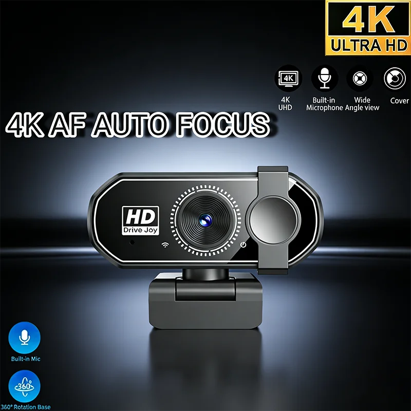 Portable 4K Full HD Webcam 2K Autofocus Streaming Web Cam 1080P Full HD Video Camera With Microphone  For PC Laptop 2026 NEW