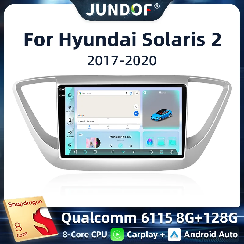 

Android 13 Qualcomm Car Stereo for Hyundai Solaris 2 Verna 2017 - 2020 Wireless CarPlay Android Auto Multimedia Player BT FM GPS