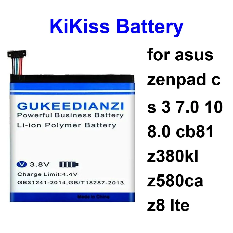 

Аккумулятор C11P1429 C11P1514 C11P1510 для планшетов Asus Zenpad C S 3 7.0 10 8.0 CB81 Z380kl Z580ca Z8 LTE, ёмкость 4850-6900 мАч