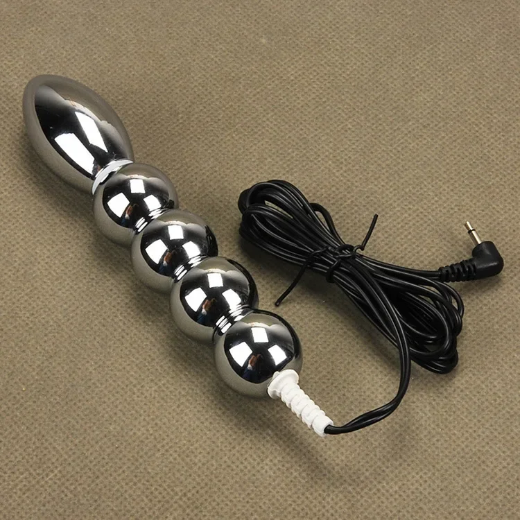 G spot Vaginal Tight Sex Toys For Women Electro Shock Metal Butt Plug Anal Beads Prostate Electrical Stimulation