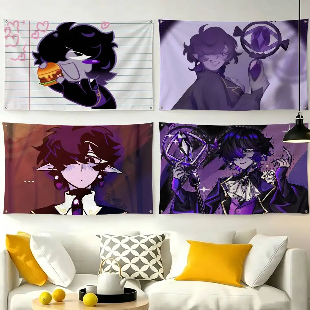 Black Sapphire C-Cookie Fanart   Flags Wall Hanging Tapestry Outdoor Garage Room Decorative flag Background Blanket
