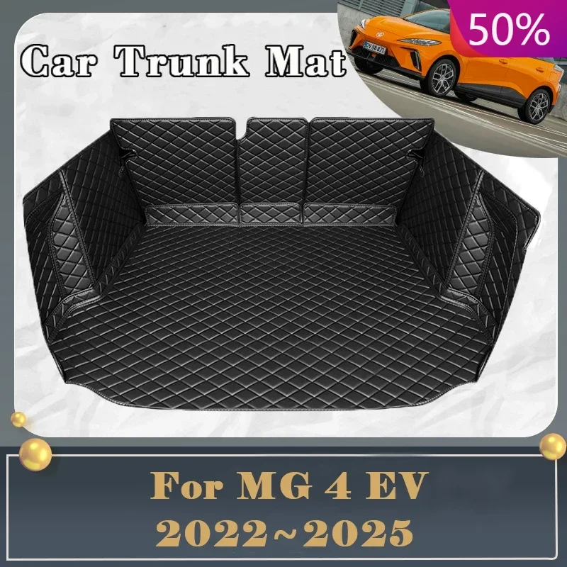 Car Trunk Mat For MG4 MG 4 EV Mulan EH32 2022 2023 2024 2025 Dirt-resistant Fully Trunk Mat Rear Cargo Tray Car Accessories