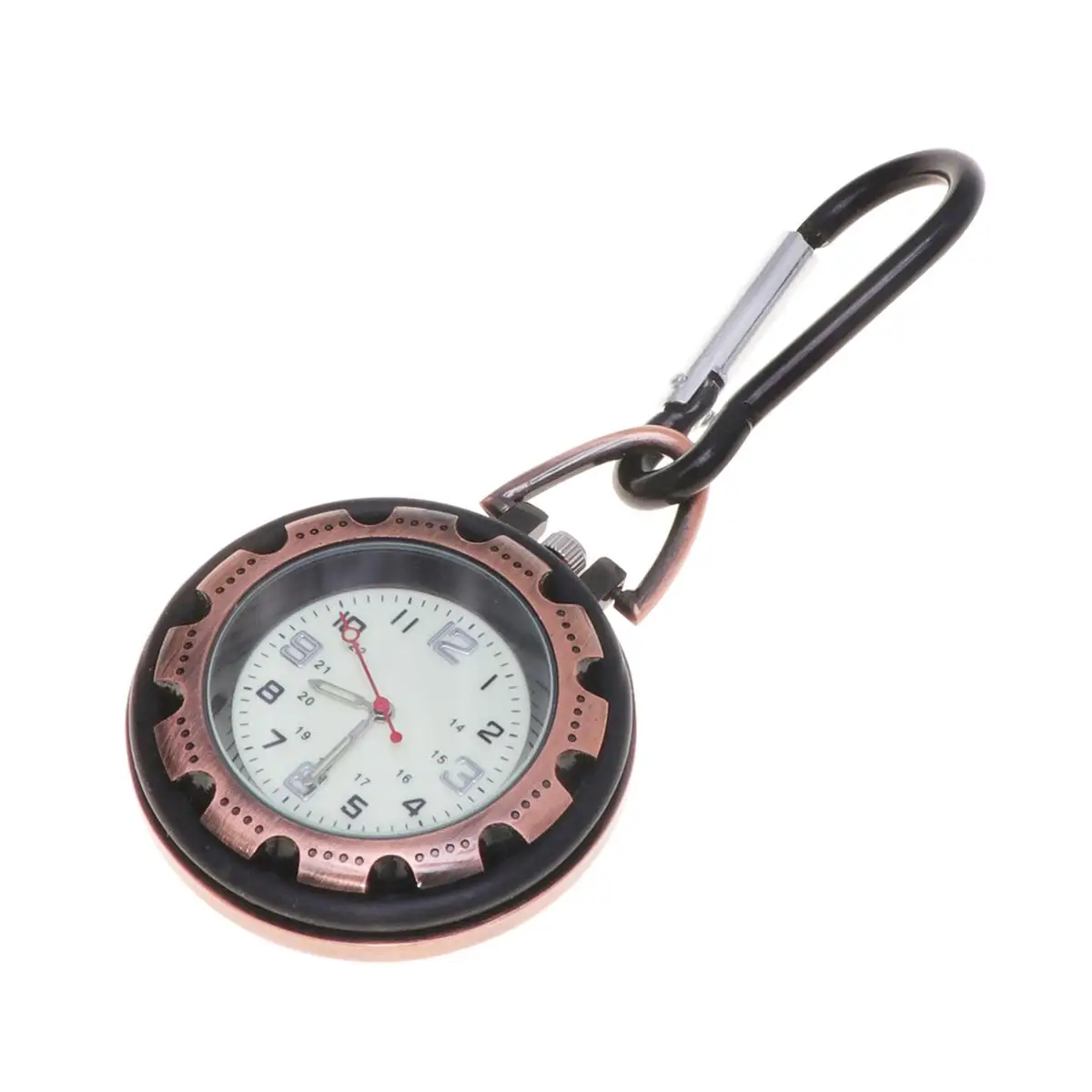 

Carabiner Hanging Watch Black Mountaineering Backpacker Glow Dark Hiking Safe Portable Precision Movement Pocket