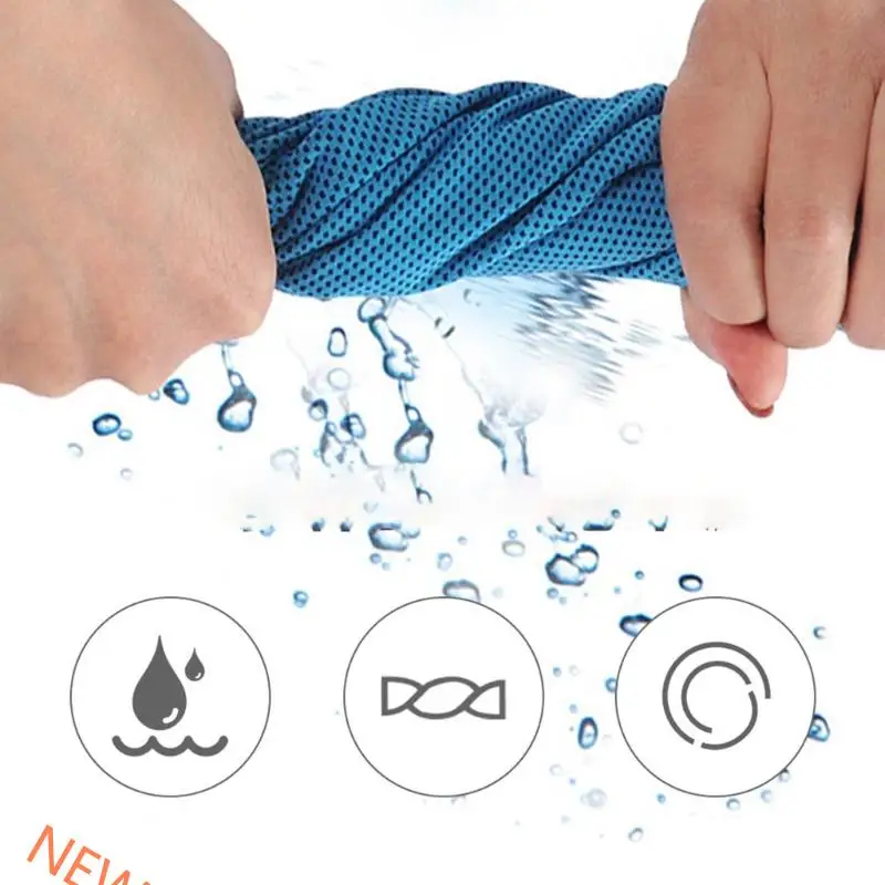  Cooling Sports Towel 30% Coolers Than Cotton Rapid Sweat Evaporation NonSlip Texture Portable For Gym Enthusiasts Travel