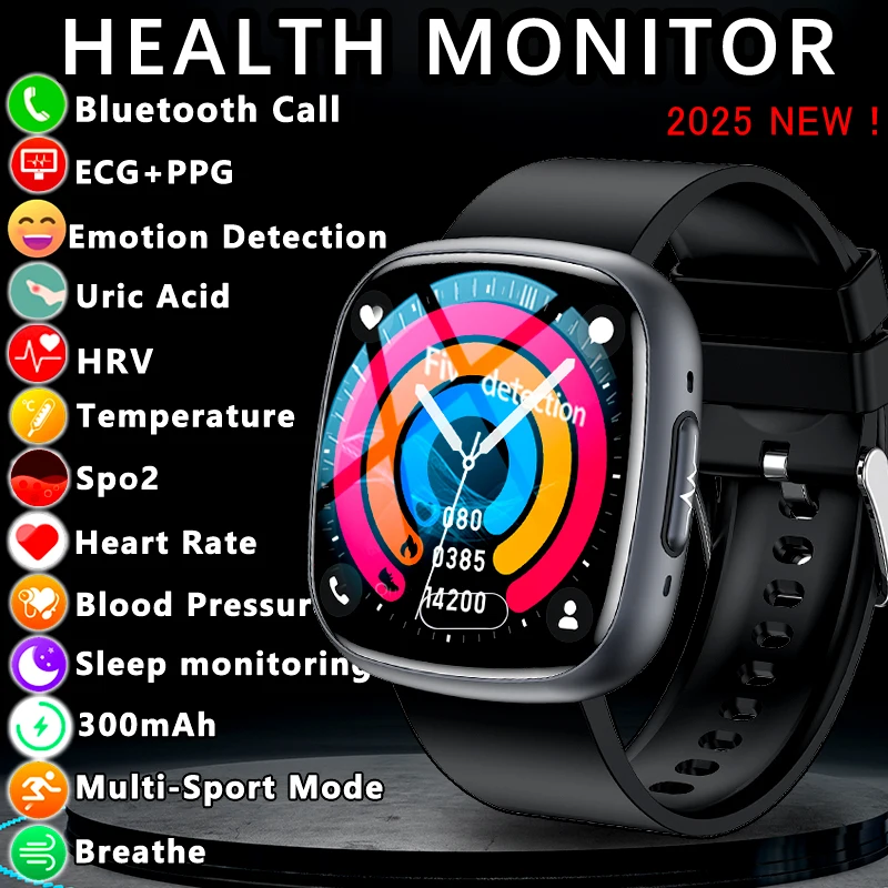

2025New Micro Physical Examination Smart Watch For Men Uric Acid Body Fat Five Organ Health Watches Bluetooth Call SmartBracelet