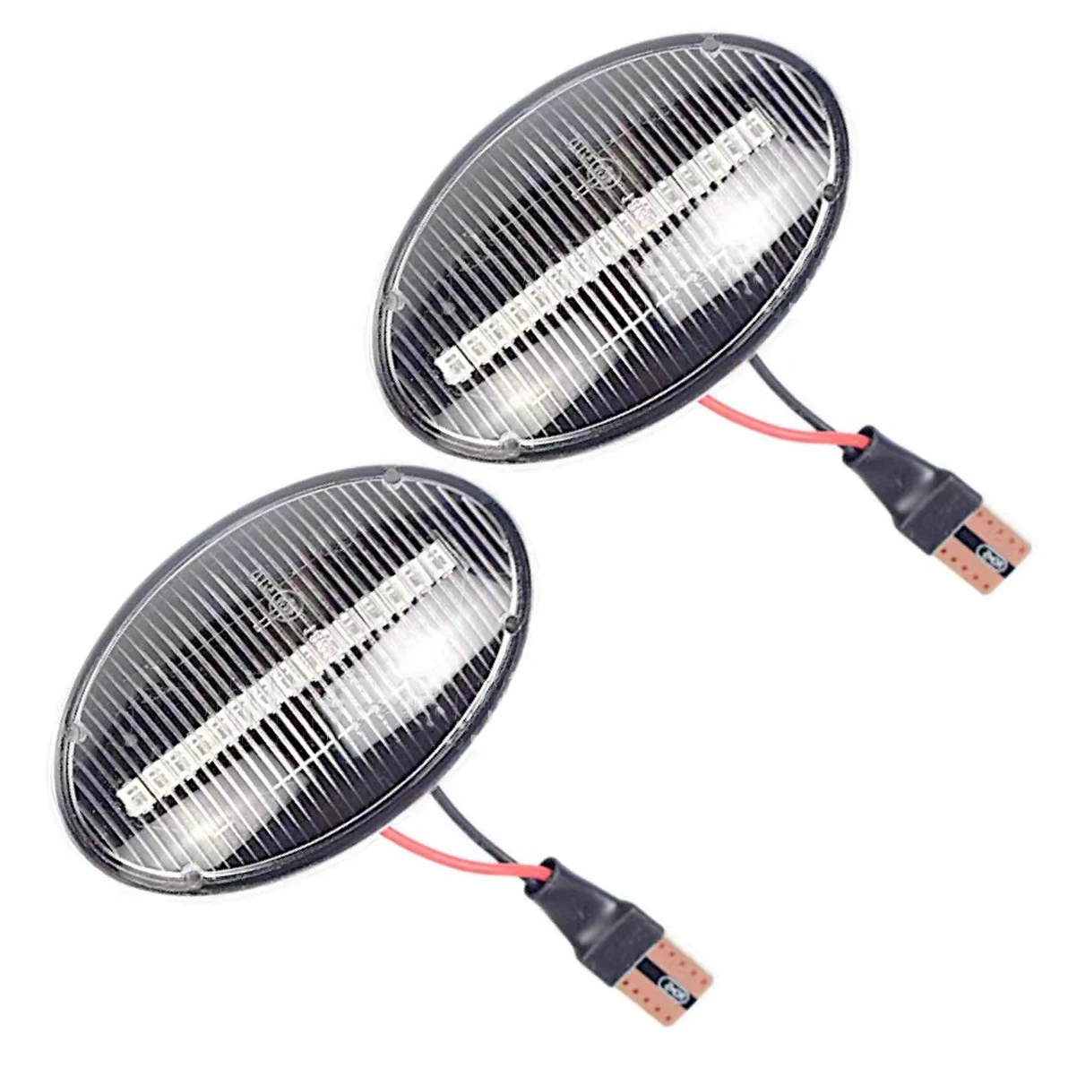 

1 пара прозрачных линз, динамический светодиодный боковой габаритный указатель поворота на крыле, подходит для Opel Corsa B C Astra F Combo B C