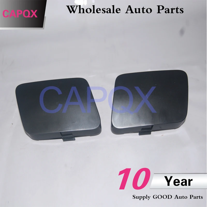 CAPQX 1Pair Front Bumper Tow Hood Bracket Cover Cap Trailer Lid 53286-42031 For Toyota RAV4 ACA33 ACA30 ACA31 2005-2008