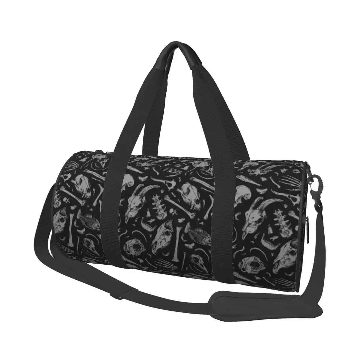 

Bones Sports Bags Skull Dark Deniart Travel Gym Bag with Shoes Graphic Handbags Men Design Outdoor Fitness Bag