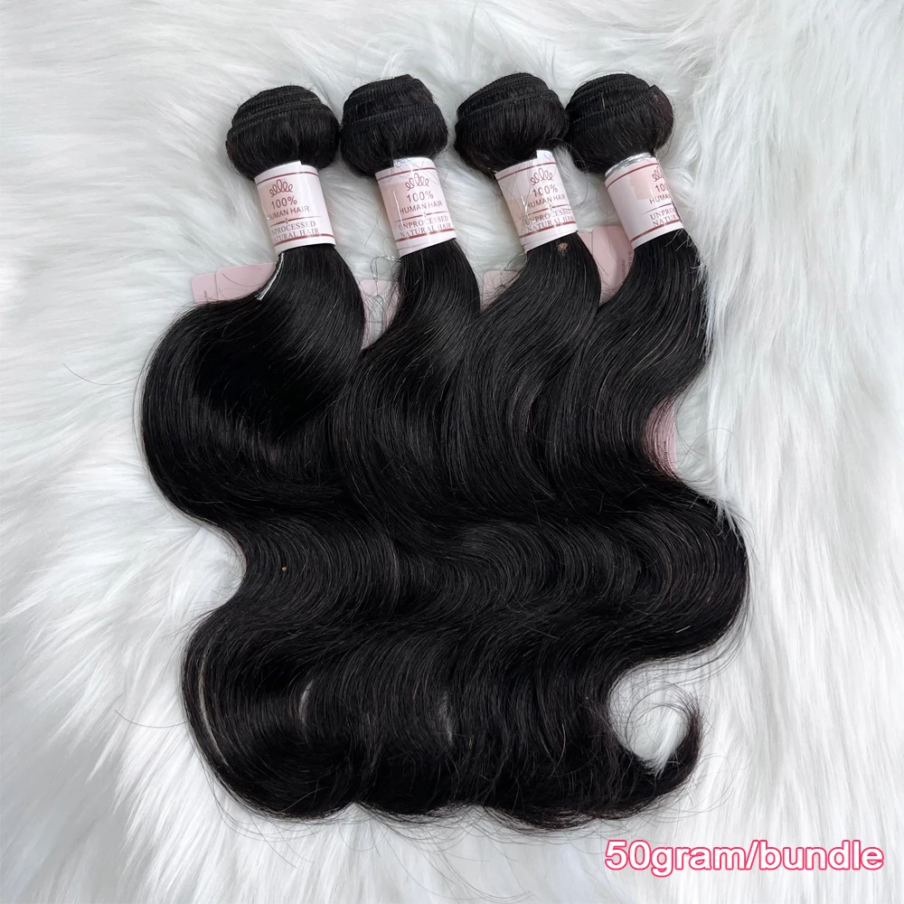 الجسم موجة حزم الشعر البشري مع إغلاق موجة الشعر البرازيلي 4 حزم مع 4x4 الدانتيل إغلاق شعر ريمي تمديد للنساء