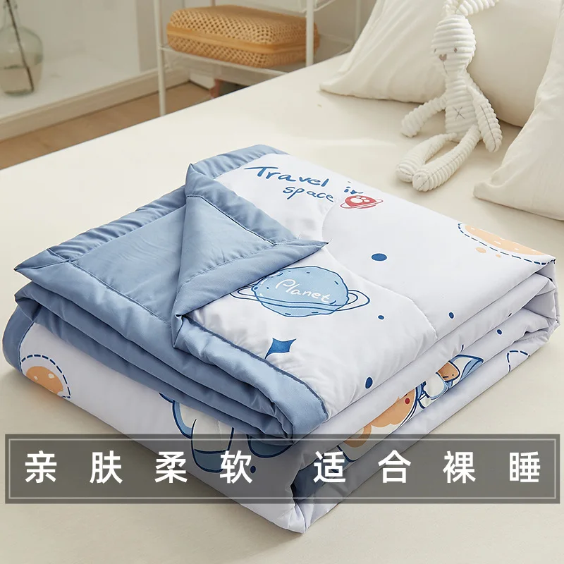 

Summer Lightweight Thin Comforter Home Textiles Skin-friendly Soft Air Condition Quilt Queen Double Blanket Machine Washable