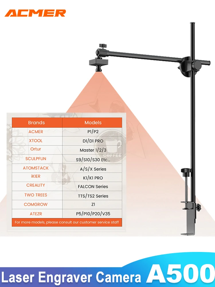 ACMER A500 Lightbrun Kamera für ACMER XTOOL SCULPFUN Atomstack Ortur IKIER CREALITY TWO TREES COMGROW Lasergravurmaschine