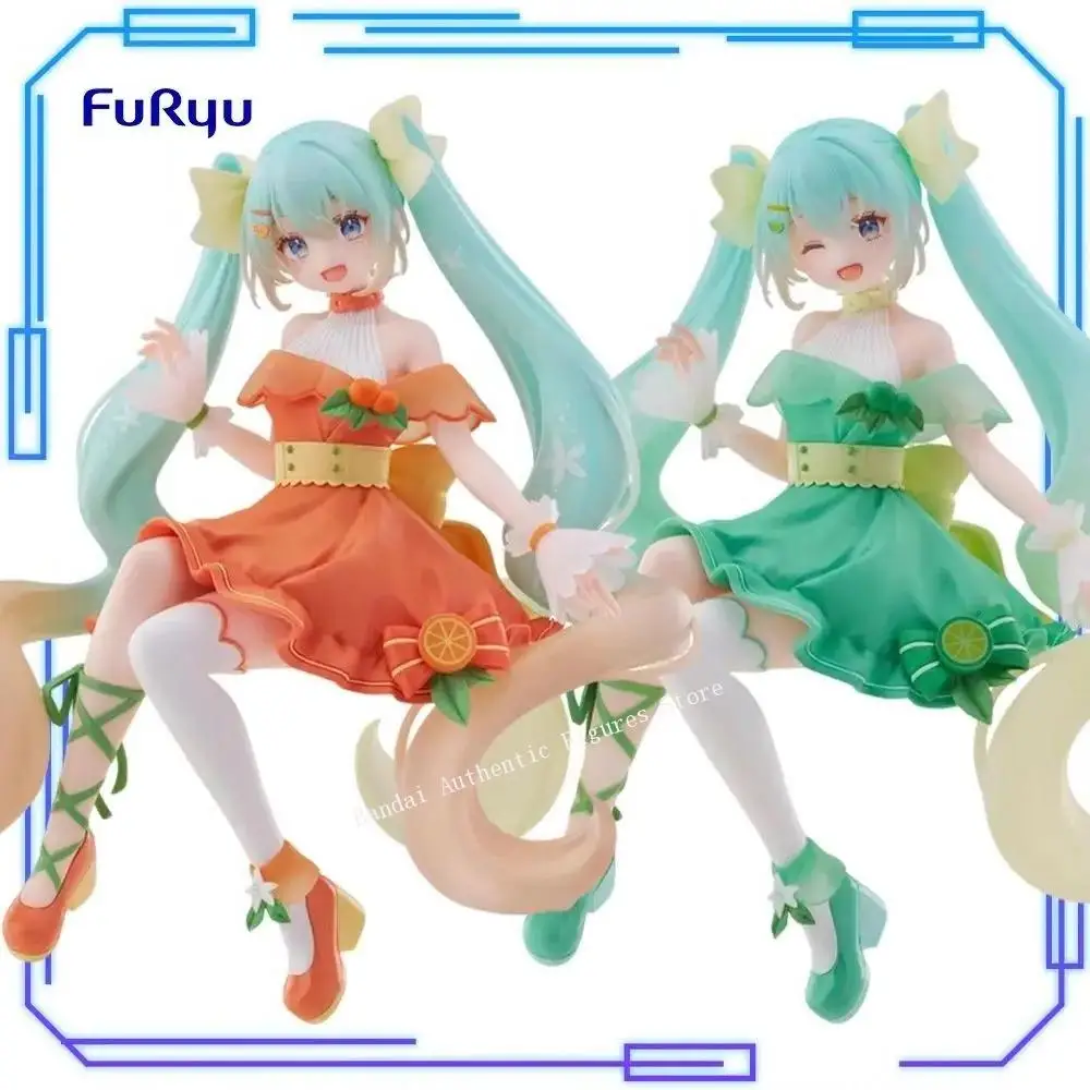 在庫あり-furyu-オリジナル正規品-ピアプロキャラクター-フリュークジ-初音ミク-シトラスミク-ライム-14cm-モデル玩具-ヌードルストッパーフィギュア
