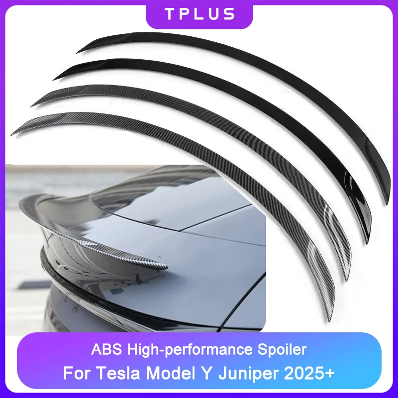 

ABS Carbon Fiber Pattern Spoiler for Tesla Model Y Juniper 2025 Glossy Matte High Performance Trunk Wing Car Modified Accessory