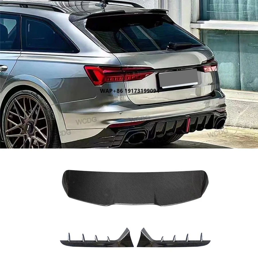 

Carbon Fiber Rear Spoiler for Audi-A4 B9.5 B10 Avant Wago 4-Door Rear Top Spoiler Wing Roof Spoiler Car Bodykit
