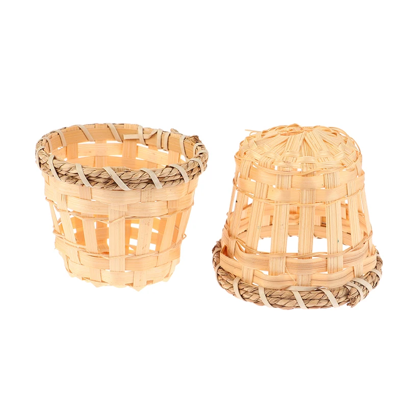 2PCS Lamp Shade Light Cover Rattan Lampshade Ceiling Pendant Wicker Bamboo Woven Chandelier Bulb Floor Table Cage Lampshades