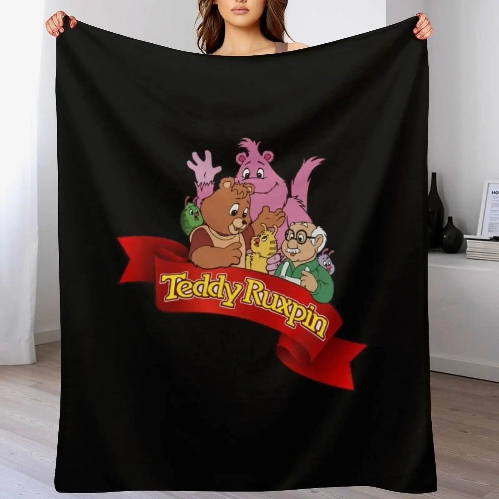 

Teddy Ruxpin Gift Halloween Day, Thanksgiving, Christmas Day Throw Blanket Soft Cozy Blanket for Pet Kids Adults