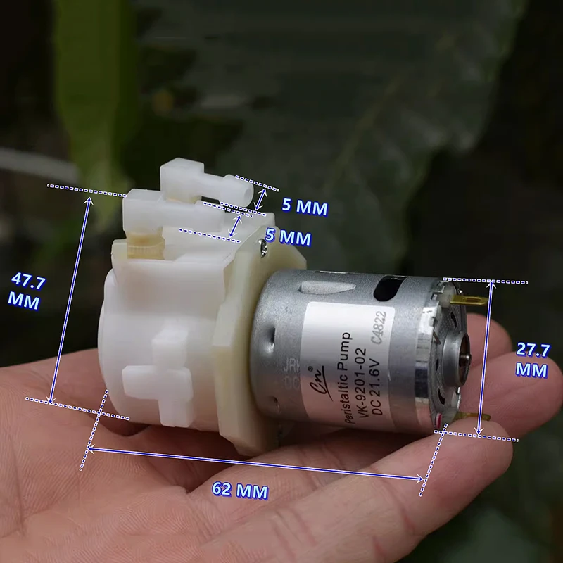 

Small 365 Peristaltic Pump DC 12V-24V 18V 21.6V Dosing Liquid Water Pump for Aquarium Analytic Lab Ink Sampling Drip Irrigation
