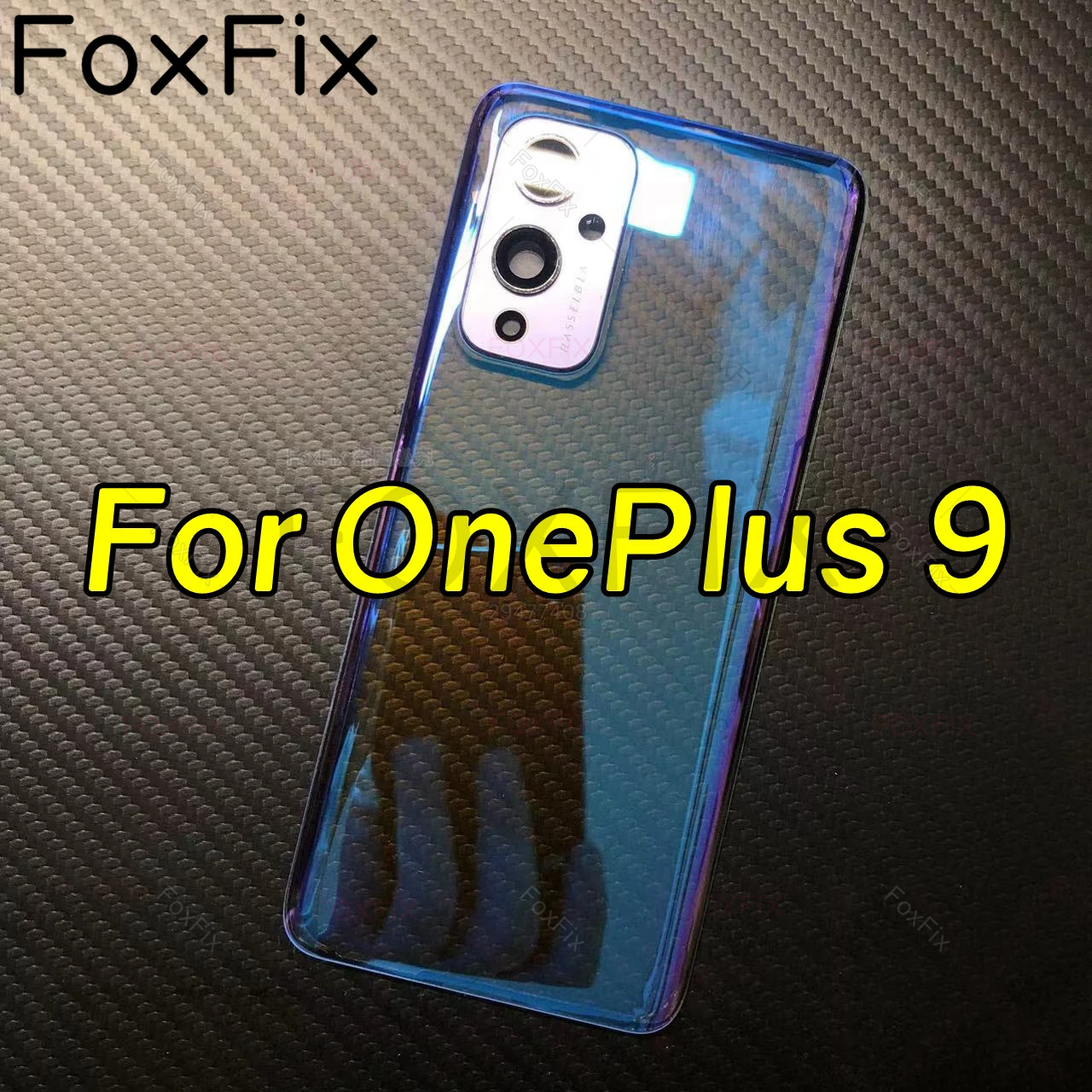 Transparent Glass Battery Back Cover For Oneplus 9 Rear Housing Door Panel Case With Camera Lens Replacement+Adhesive Sticker