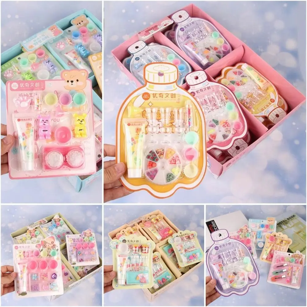 Simulation Cream Cream Guka Sticker Set Hand Account Material DIY Gooka Hand Account Resin Patch Handmade Toy Goo Card DIY Kit