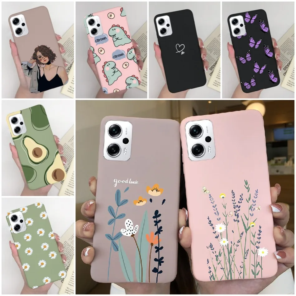 For Xiaomi Poco X4 GT 5G Case Flower Avocado Daisy Soft Silicone Back Cover For Xiaomi Poco X4GT PocoX4 Poco X 4 X4 GT 5G Cases