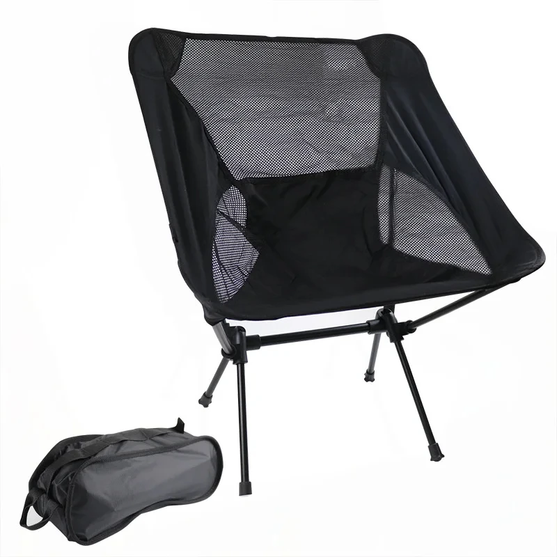 Silla de playa plegable para exteriores, silla ligera con forma de Luna, tubo de aluminio de aviación, producto para acampar, novedad de 2024