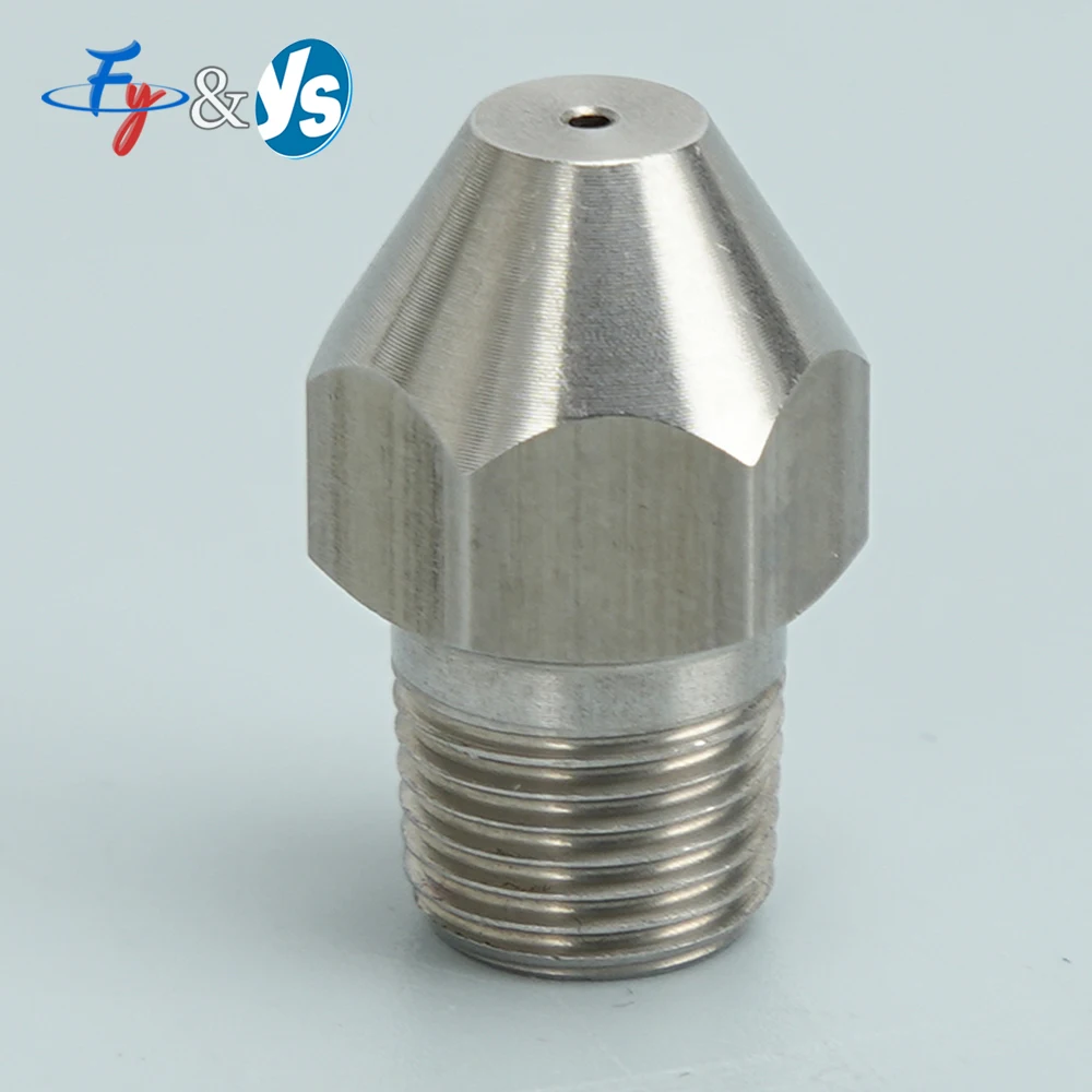 SS304 Universal Linear Nozzle 0 Degree Liquid Column Flow Tip High Pressure Cleaning Cutting Cone Nozzle 1/8