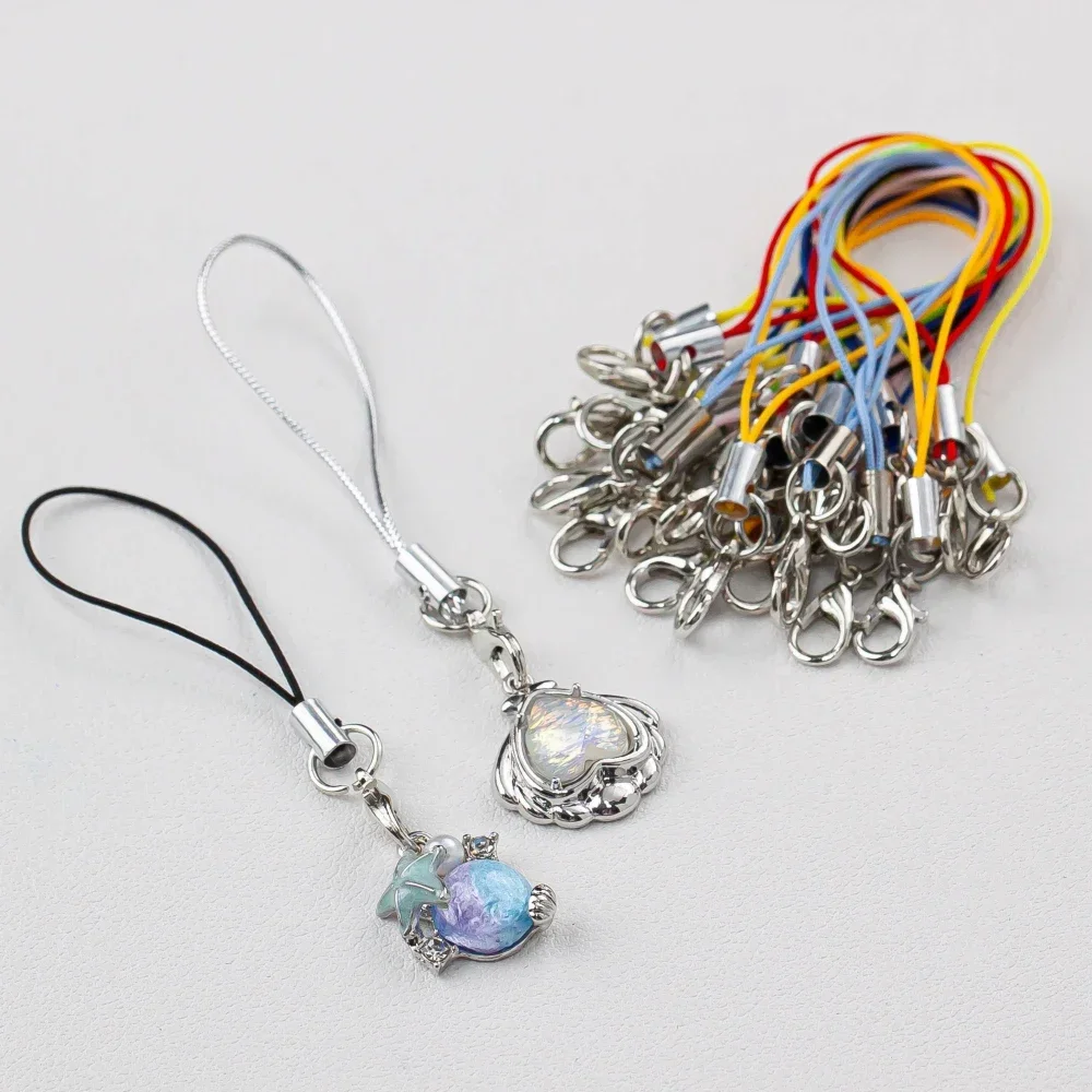 Mix Colors Lobster Buckle Rope Key Chain DIY Earring  Bracelet Jewelry Accessories Lanyard Handmade Pendant Components 20pcs