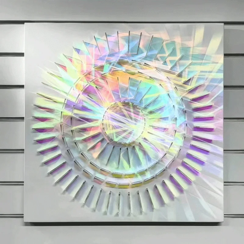 Colorful acrylic plate prism light painting, two color manual DIY three-dimensional decorative painting, 3D art illusion