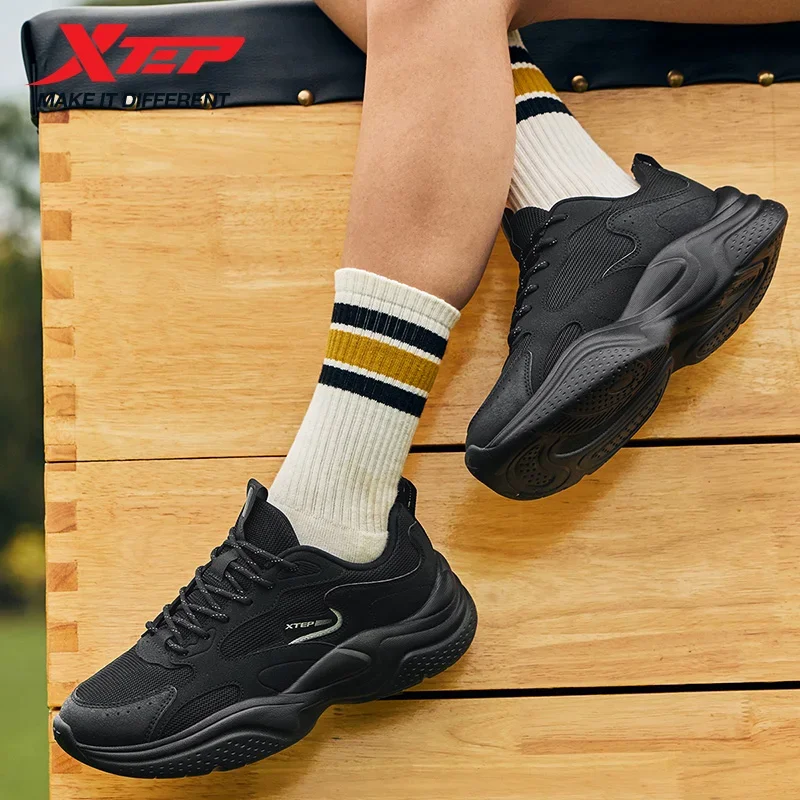 

Xtep повседневная женская обувь, новая летняя дышащая сетчатая толстая подошва, легкая модная спортивная обувь в стиле ретро, 875318320013