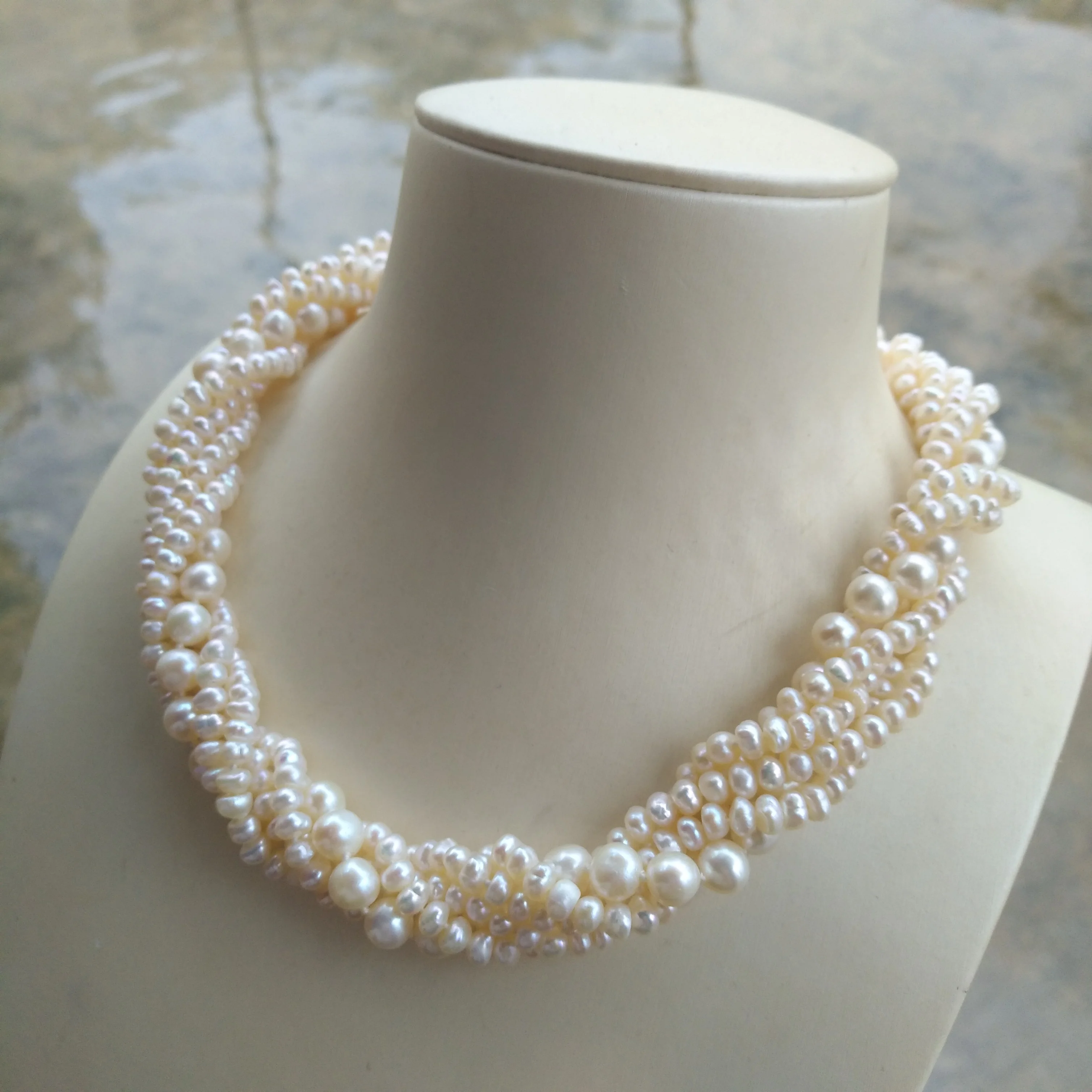 5 strand Charming AAAA real natural AKOYA white pearl necklace 40cm PEARL Pendant  We specialize in pearl jewelry.