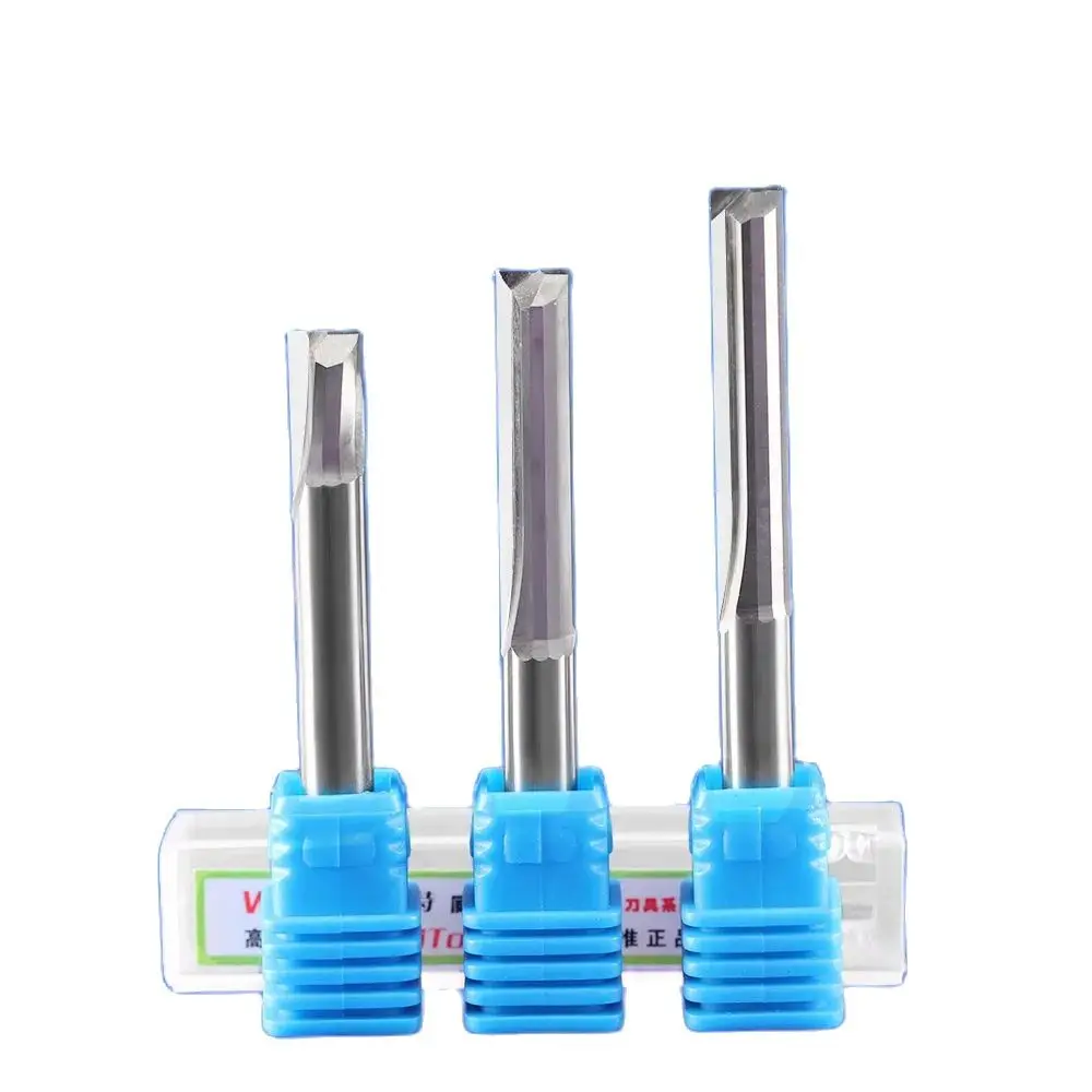 WeiTol 6MM SHK Tungsten Carbide Two Flutes Straight Bits 2 Flutes Router Bits for solid wood, acrylic, MDF, PVC